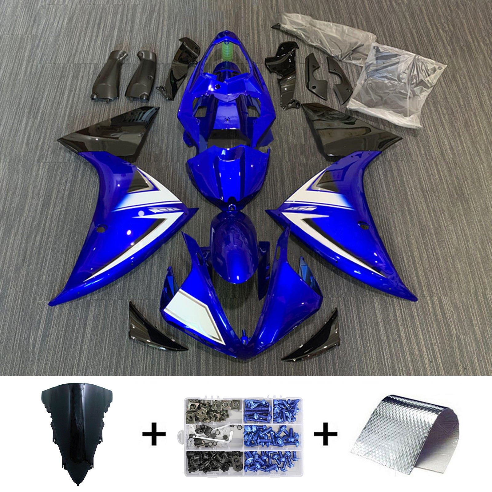 2012-2014 YAMAHA YZF-R1 injektionsmässa kit karosseriplast ABS