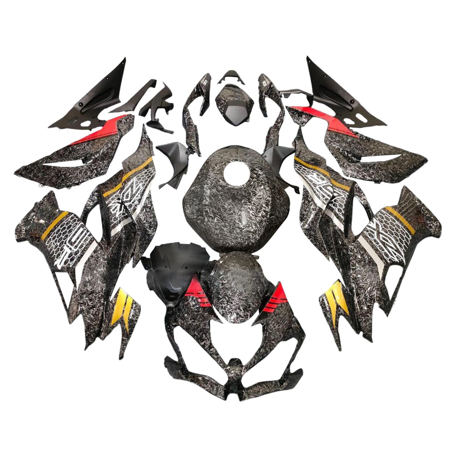 Injectiekuipset carrosserie kunststof ABS geschikt voor Kawasaki ZX6R 2019-2023