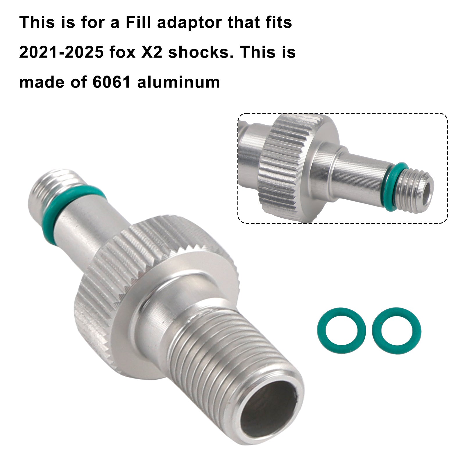 Luftfyllningsadapter - klon av fox #803-01-826-Rezi-ände för Fox X2/DHX2 2021-2025