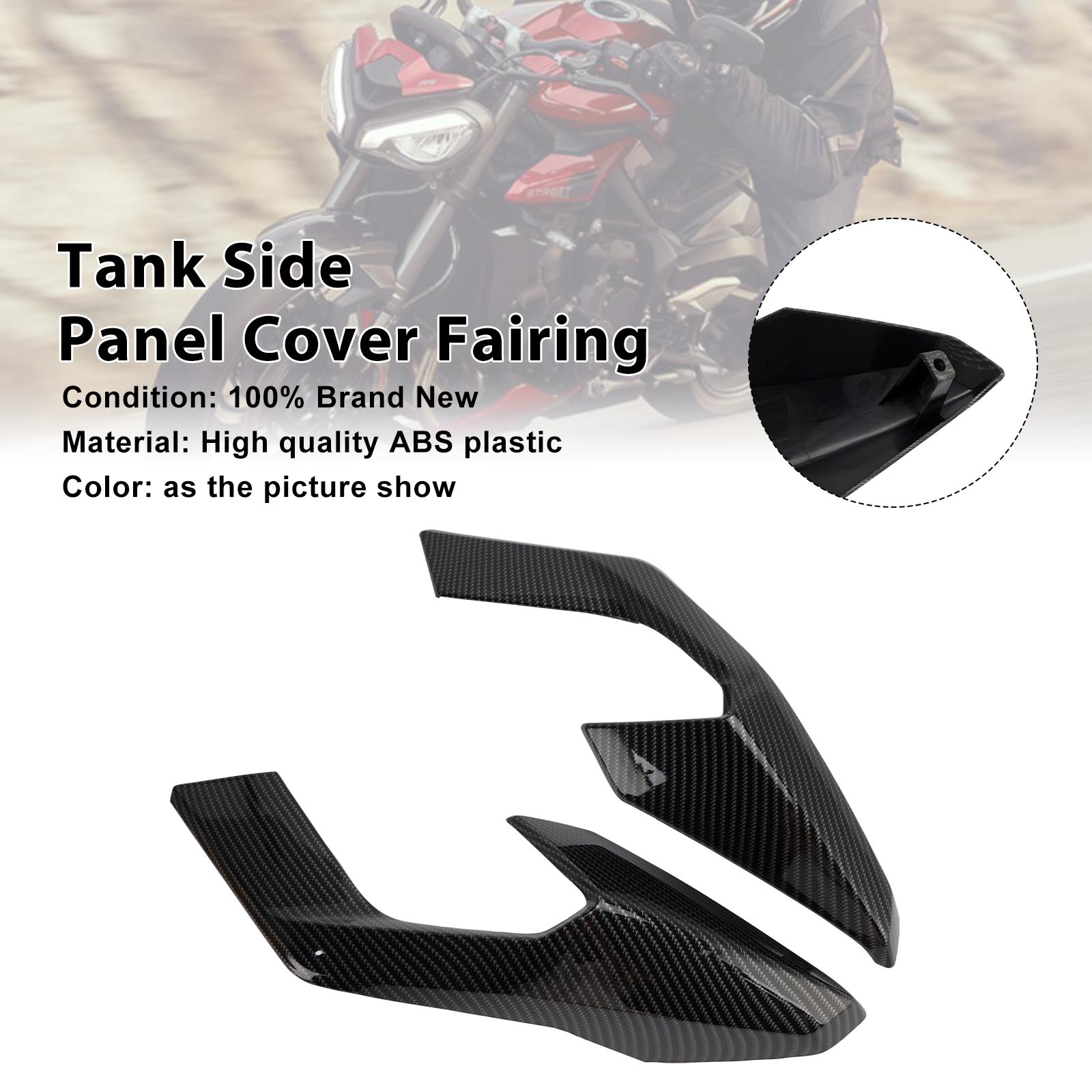 2023-2025 Street Triple 765 R/RS Carénage du panneau de couverture latérale du réservoir