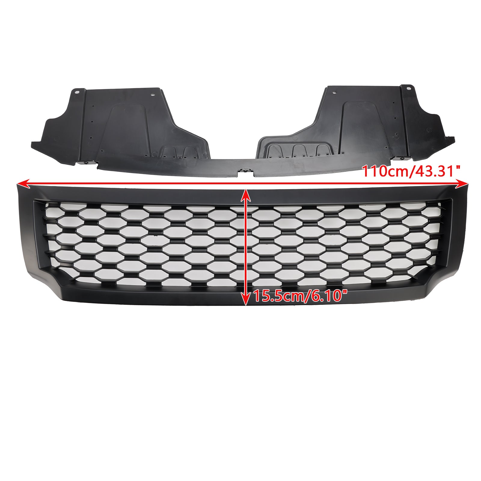2015-2020 Nissan Navara NP300 D23 Matt Black Front Challed Grill Grille