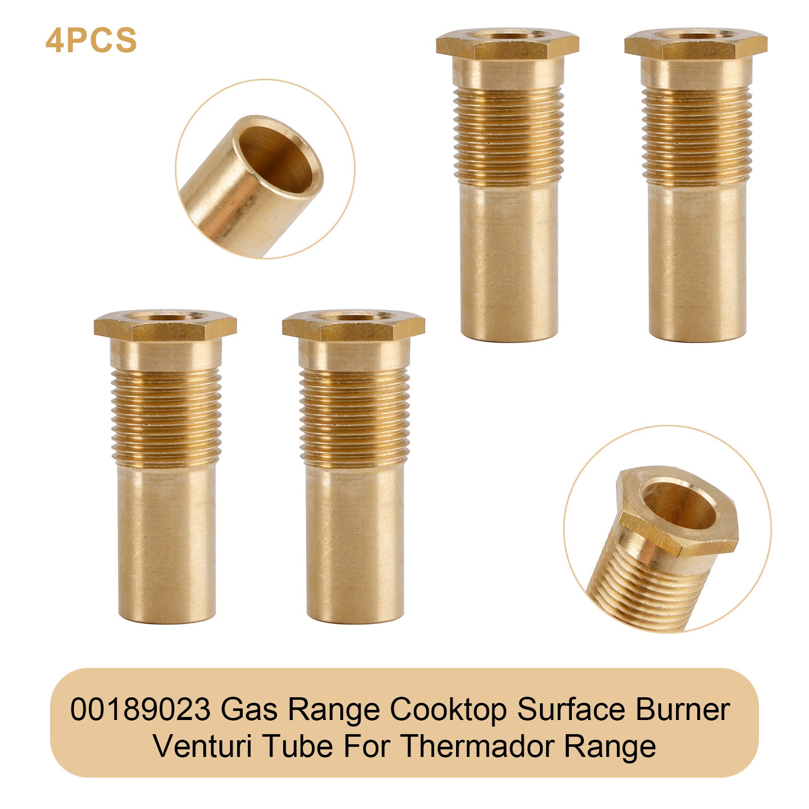 00189023 Gas Range Cooktop Surface Burner Venturi Tube For Thermador Range 4PCS