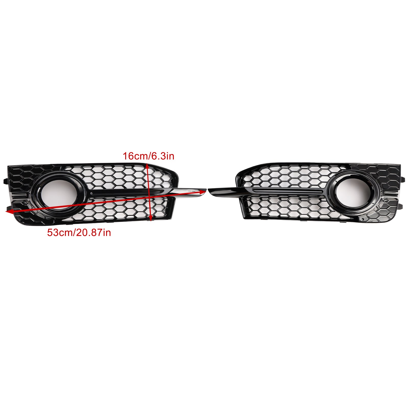 2011-2014 Audi A1 8X S-Lijn 2 STUKS Voorbumper Mistlamp Cover Grille Grill 8X0807682B 8X0807681B