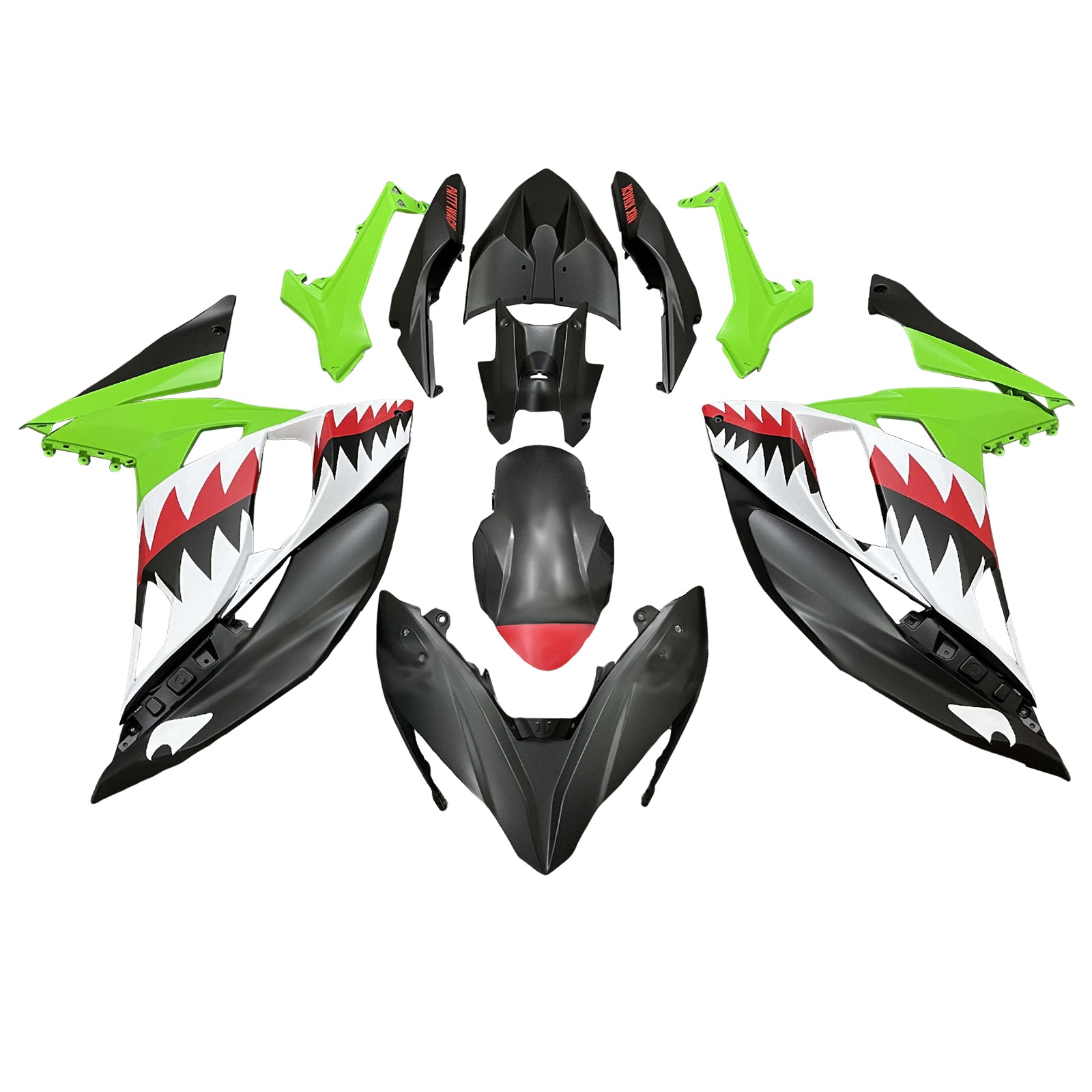 Injectie Kuip Kit Carrosserie Kunststof ABS geschikt voor Kawasaki ER-6F Ninja650R 2017-2019