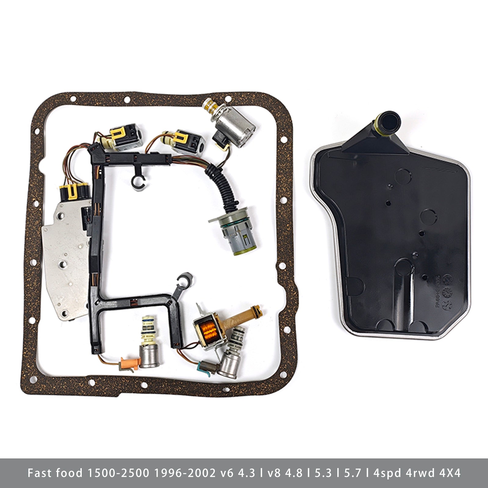 2002-2003 Tahoe Yukon 164.2 l v 85.3 l 5.4 l 4spd 4rwd 4X4 9 pièces 4L60E 4L65E Kit solénoïde de Transmission 8677314