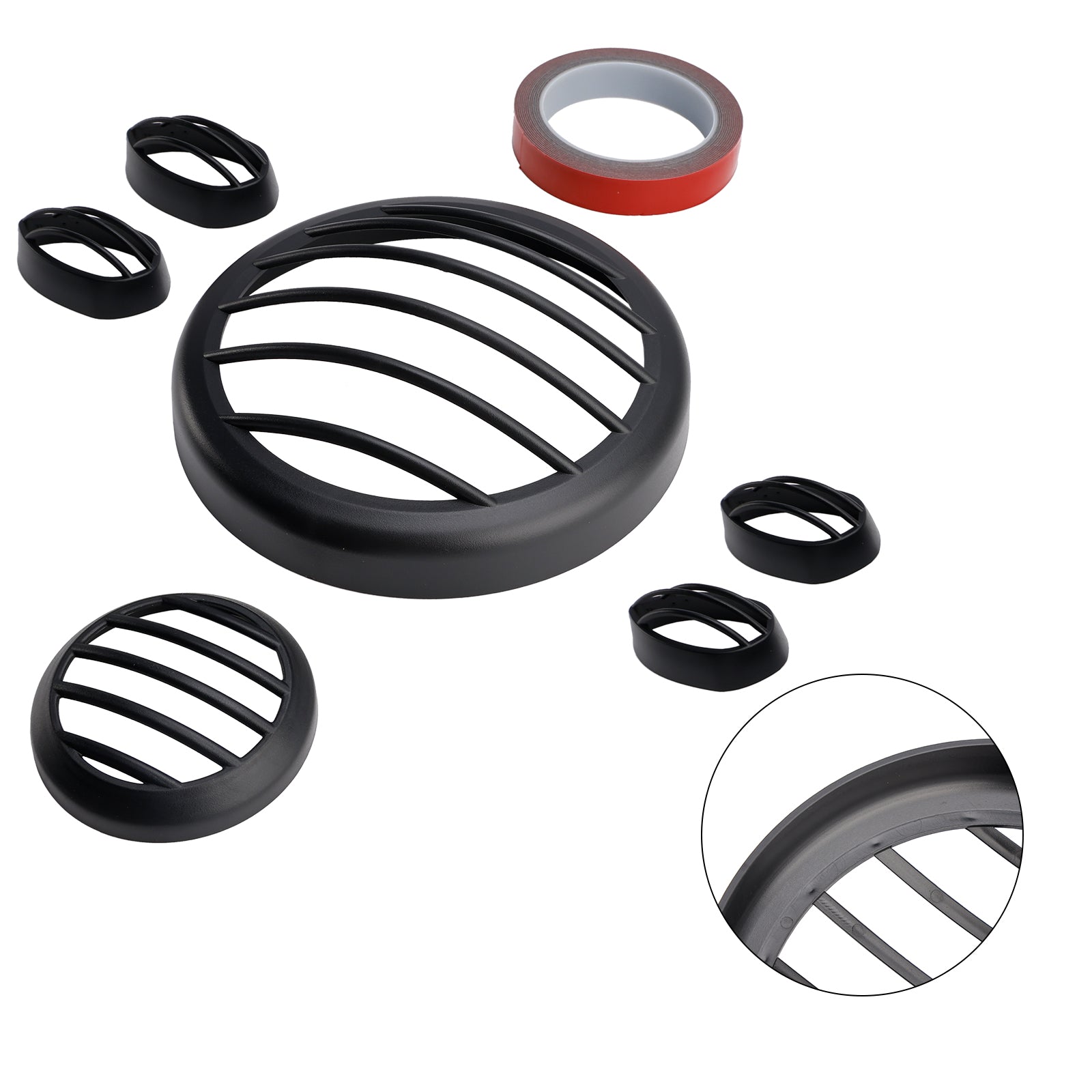 2023-2024 Yamaha Pg-1 Kit de rejilla protectora para faros delanteros, color negro