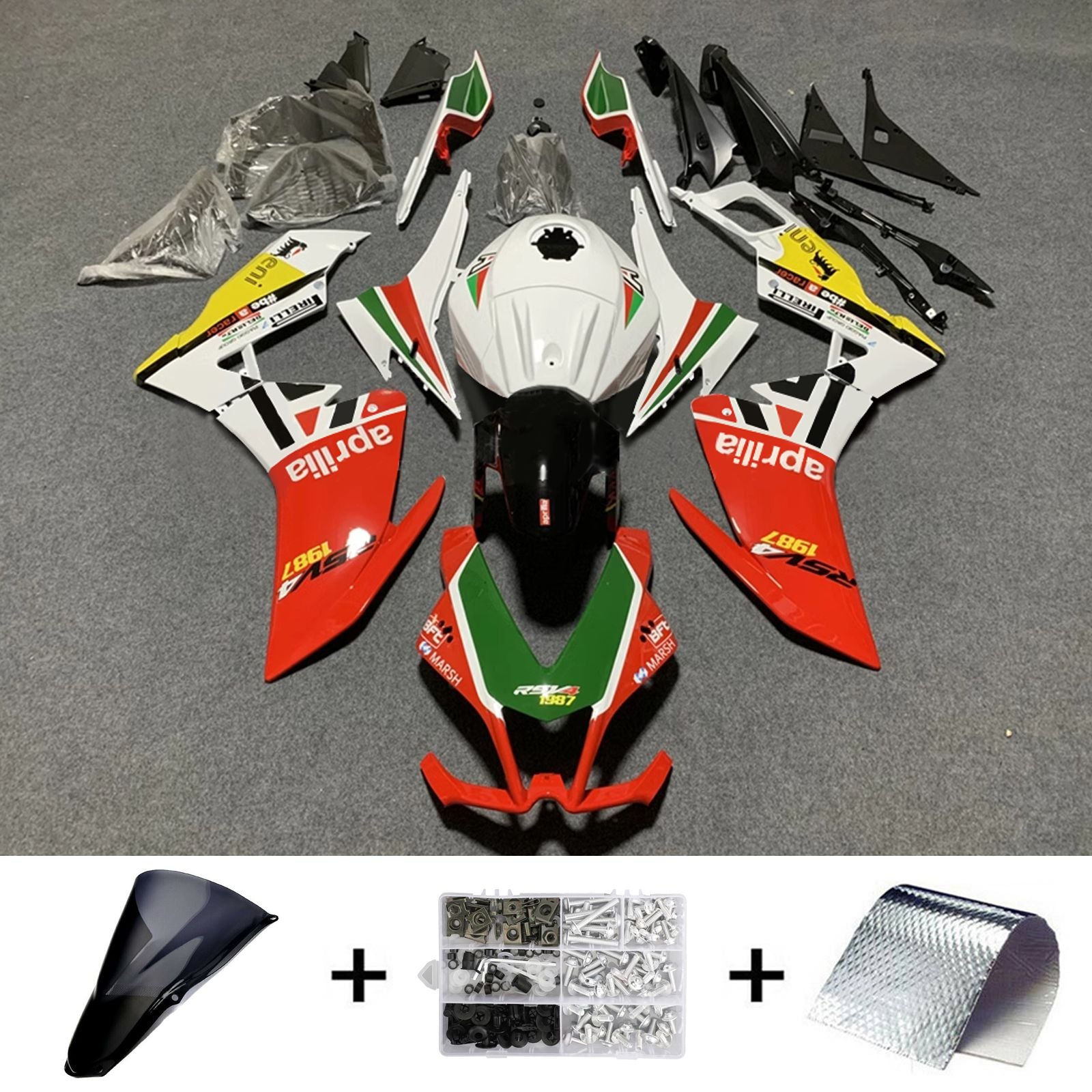 2012-2016 Aprilia RS4 125 50 Injektionsmässa Kit karosseri