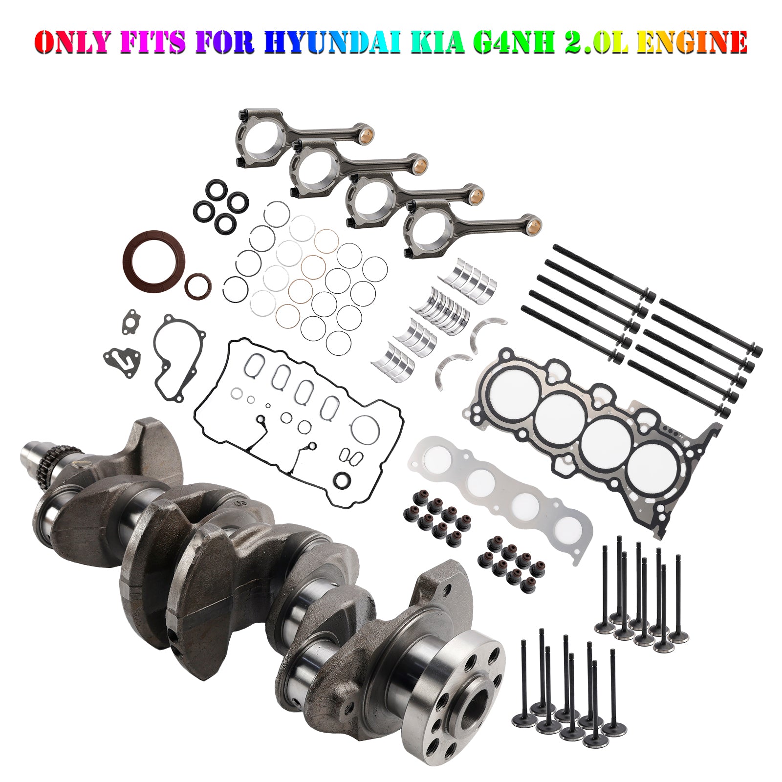 2019�Cpresent Kia Soul (SK3) G4NH 2.0L Engine Overhaul Rebuild Kit Crankshaft Con Rods 231102E510