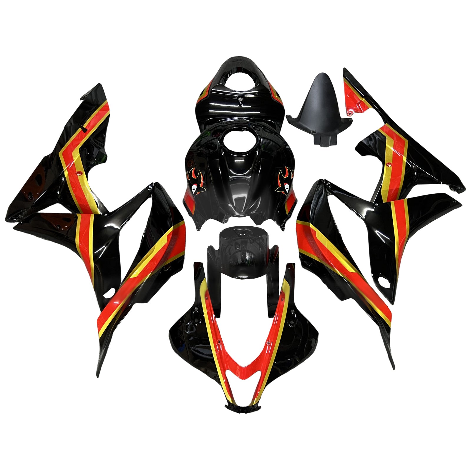 Injektionsmässa Kit Bodywork Plastic ABS för Honda CBR600RR 2007-2008 F5