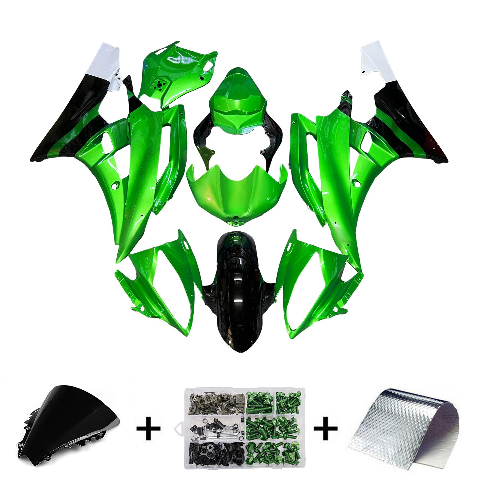 Kit de carénage d'injection carrosserie plastique ABS pour Yamaha YZFR6 YZF-R6 2006-2007