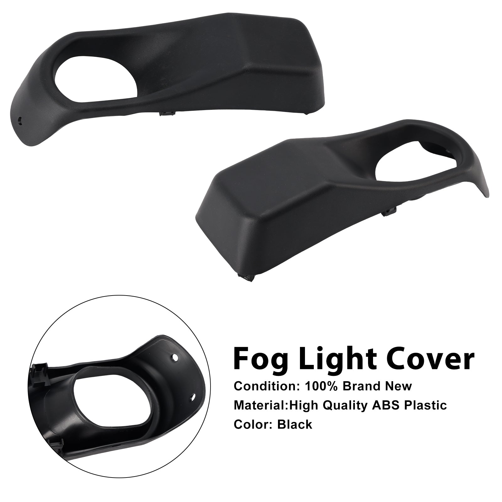 2018-2025 Jeep Wrangler JL Gladiator Par de neblina de neblina de nevoeiro Trim 68295558aa