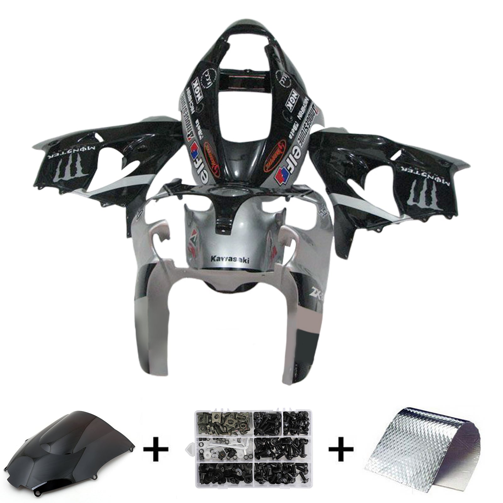 2002-2003 KAWASAKI ZX9R Injektionsmässa Kit Bodywork Plastic ABS