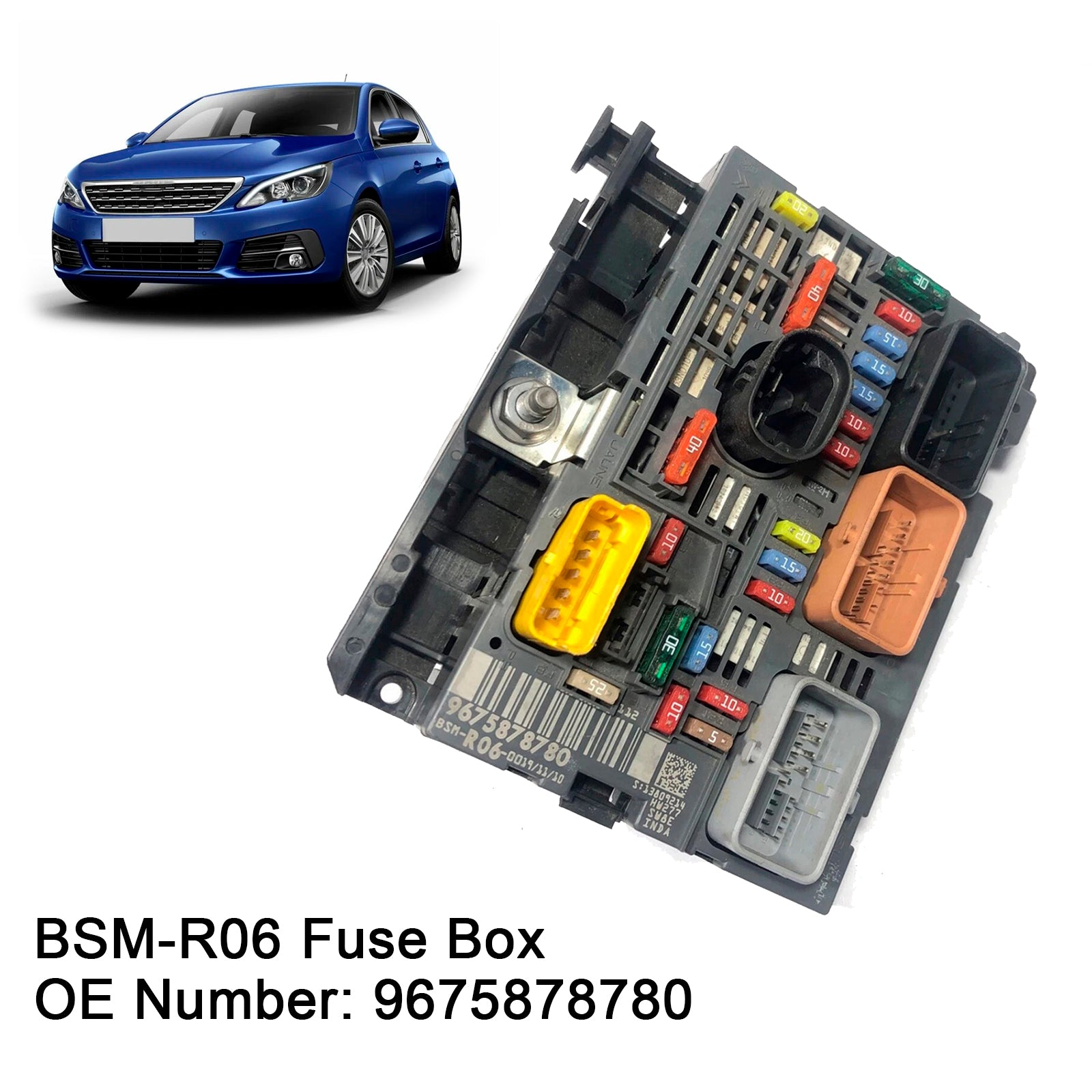 Caja de fusibles Peugeot 308 2008-2013 9675878780 BSM-R06