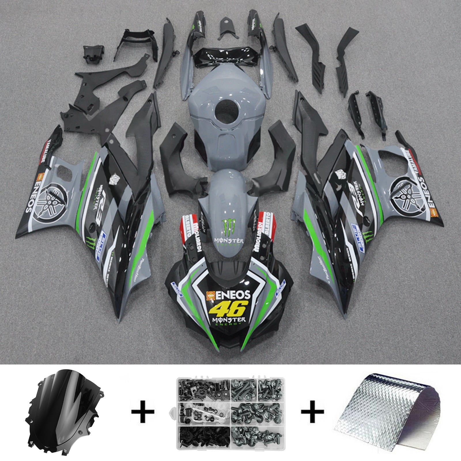 2022-2023 Yamaha YZF-R3 R25 Kit de carénage injection de carrosserie en plastique Abs