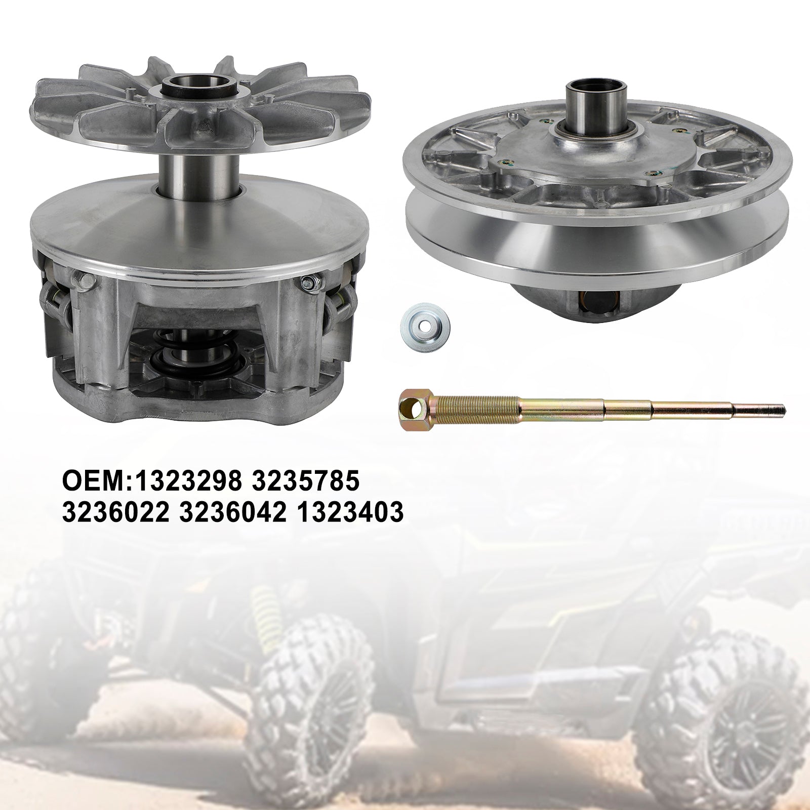 Voorkant&Achterste racekoppelingsvariator voor Polaris RZR General 1000XP 1323298 3235785