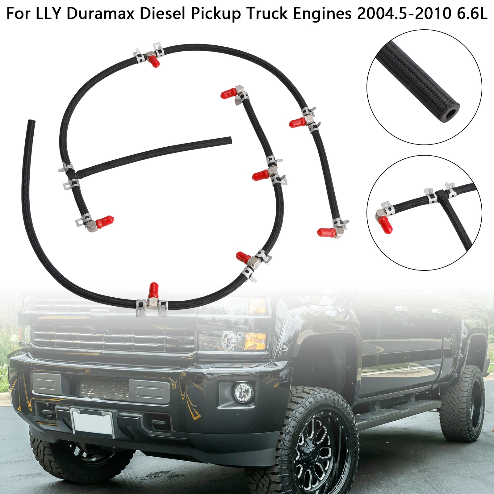 2004-2010 Duramax 6.6L Diesel Truck Motoren Brandstofinjector Retourleiding Kit