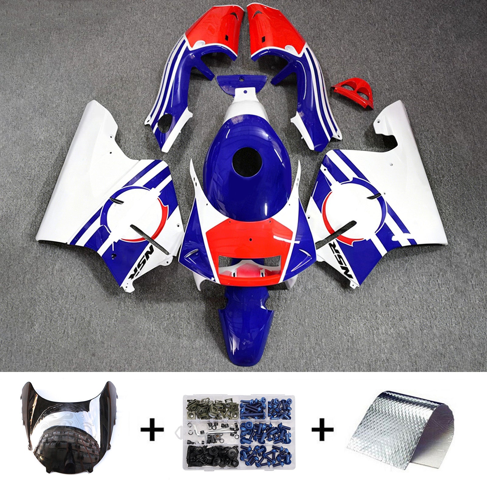 Injection Fairing Kit Bodywork Plastic ABS For Honda NSR250 PGM-4 1994-1996
