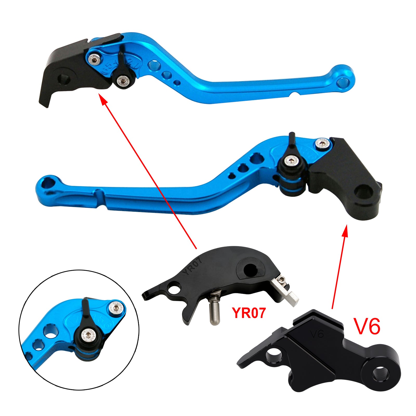 Lång kopplingsbromsspak passar för YAMAHA XSR900 XSR900GP MT-09 MT-09SP 2024-2025