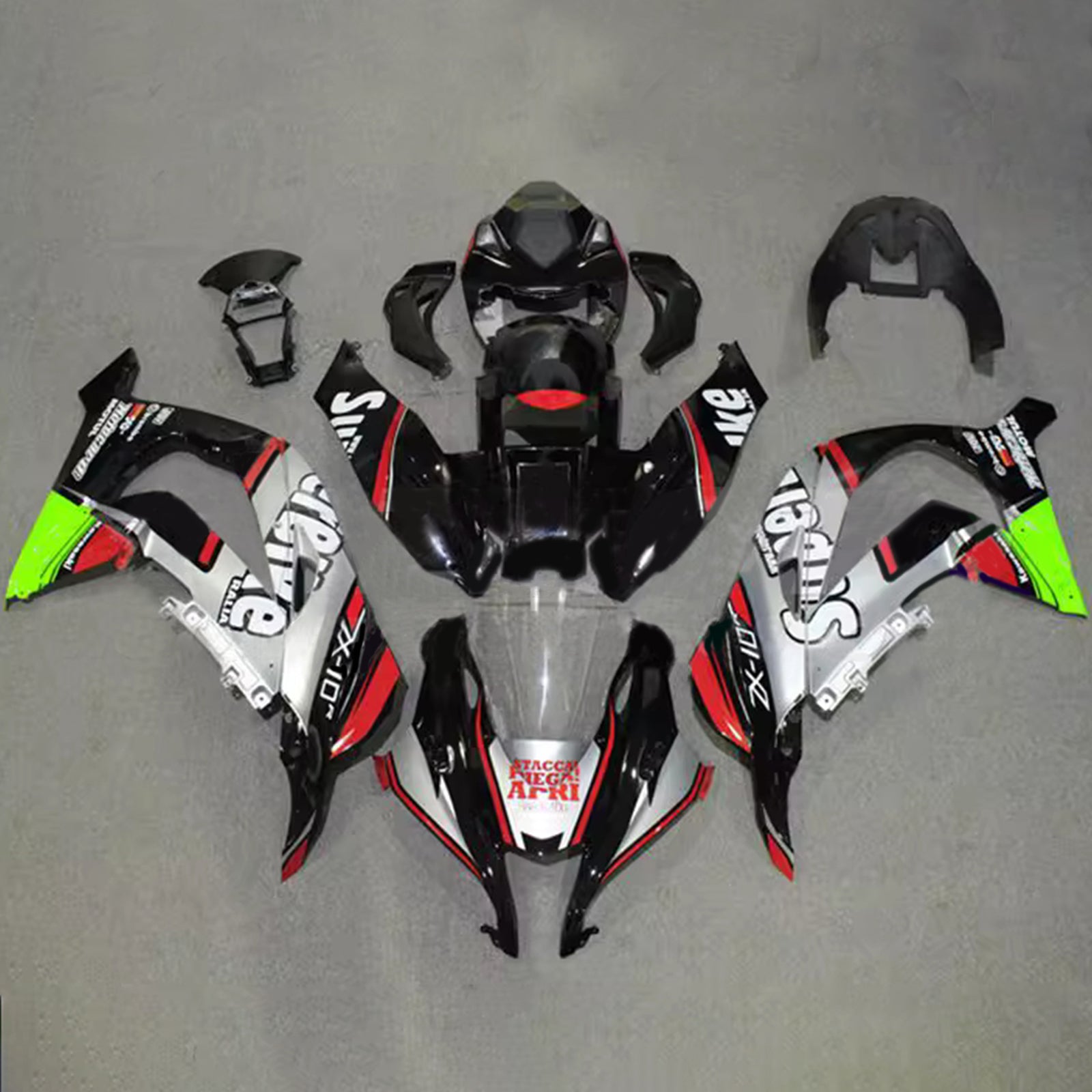 Injection Fairing Kit Bodywork Plastic ABS fit For Kawasaki ZX10R 2016-2020
