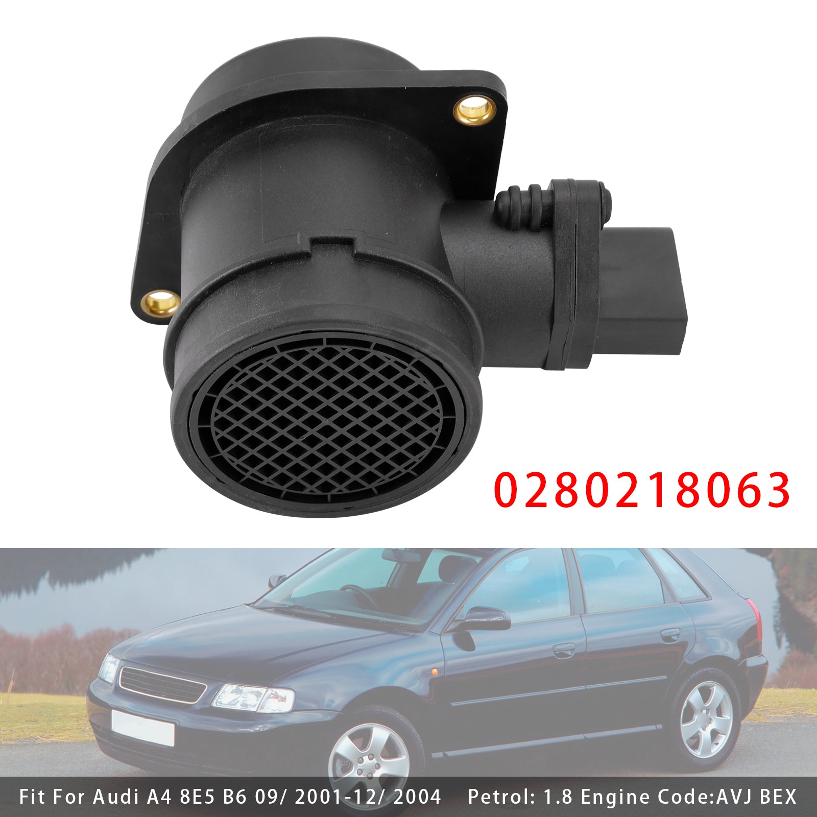 Sensor do medidor de fluxo de ar em massa para Audi A4 TT VW Golf IV Bora 1.8T 0280218063