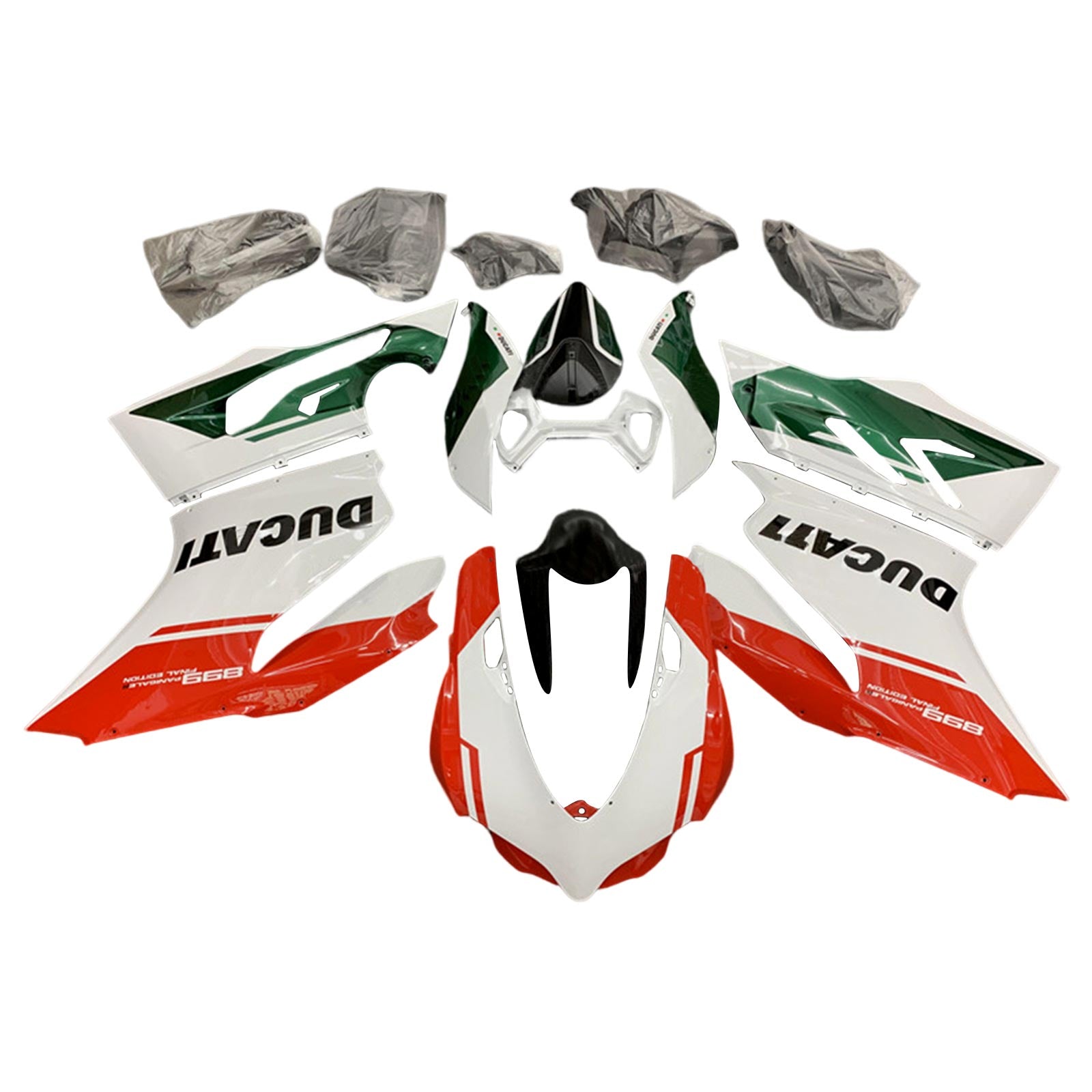 2012-2015 Ducati 1199 899 Injeksjon Fairing Kit Bodywork Plastic ABS#121
