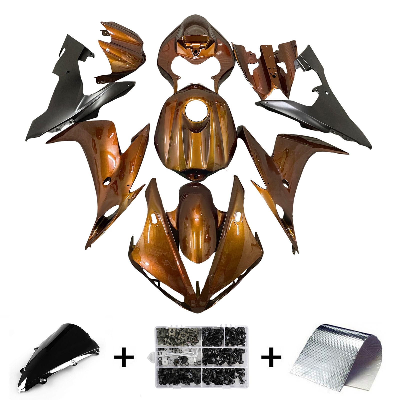 Injectiekuipset carrosserie kunststof ABS voor Yamaha YZFR1 YZF-R1 2004-2006