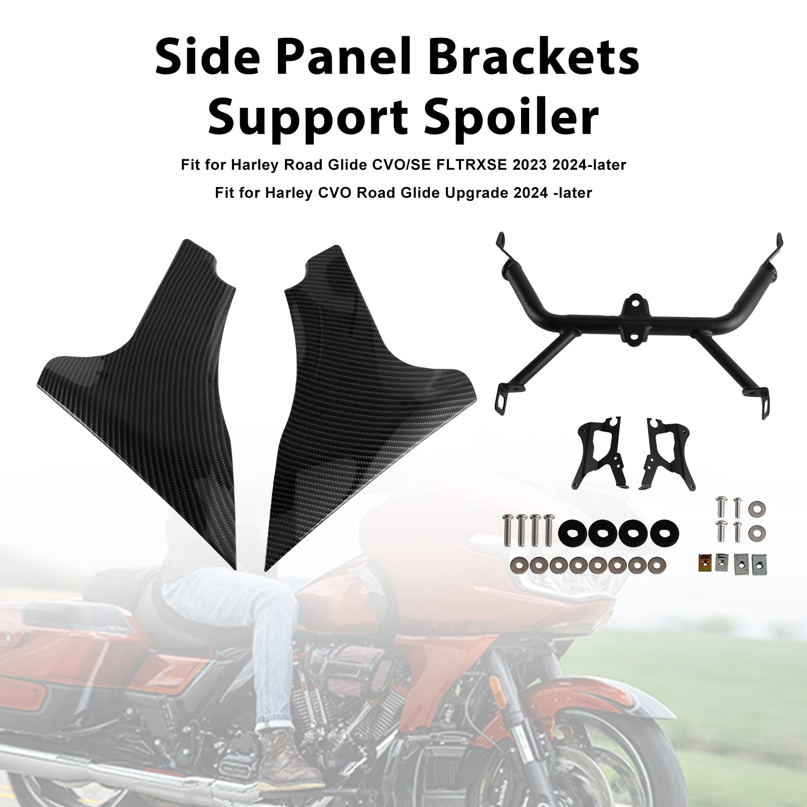 Supports de panneau latéral de mise à niveau Harley CVO Road Glide à partir de 2024, becquet de support