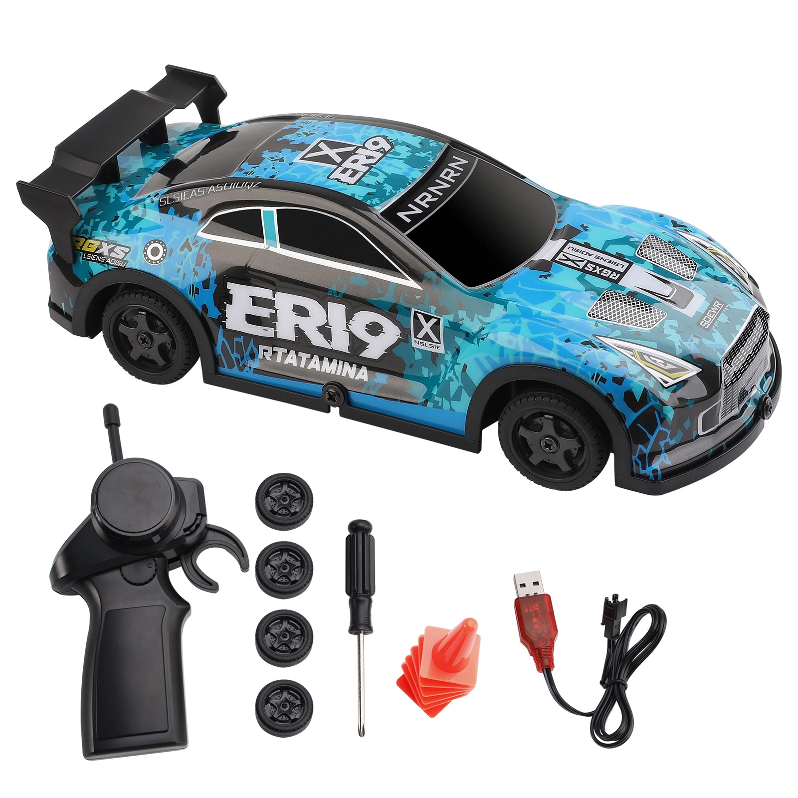 Wltoys 22206 RTR 1/22 2,4 g 15 km/h racingbil metallchassis Toy Gift Blue