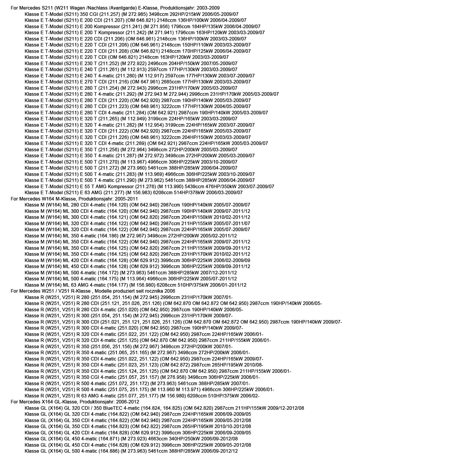 2006-2012 Mercedes X164 GL-Klasse Achterklepslot A1647400300