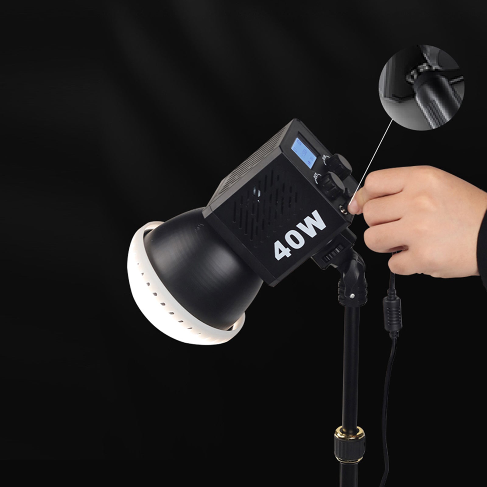 40W høy kraft M60 Fotografering Lys Cob Solar Light Outdoor LED Light