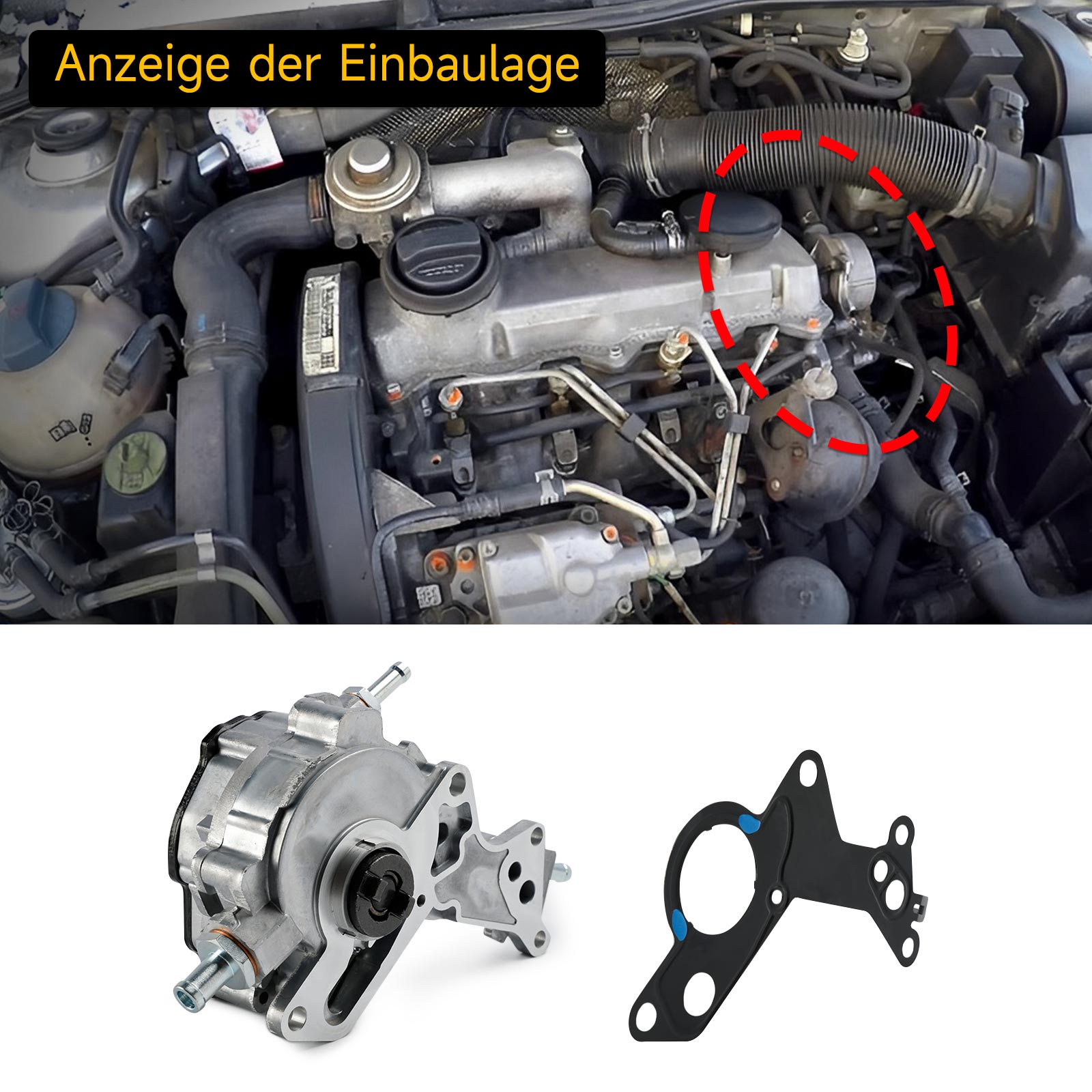 Pompa a vuoto per Audi A2 A3 A4 A6 2000-2010 1.4 TDI/1.9 TDI/2.0 TDI 038145209