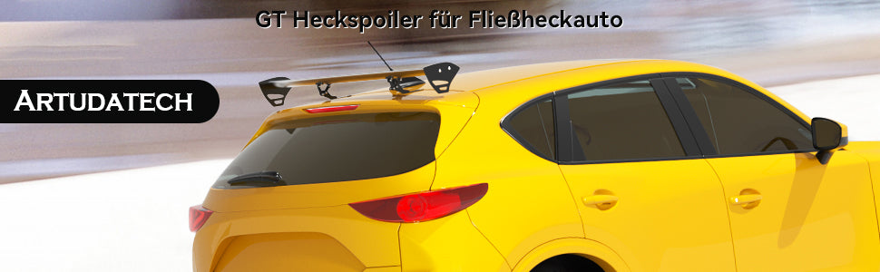 Alerón trasero de aluminio ajustable para escotilla universal GT, alerón de carreras, color plateado, 15# genérico