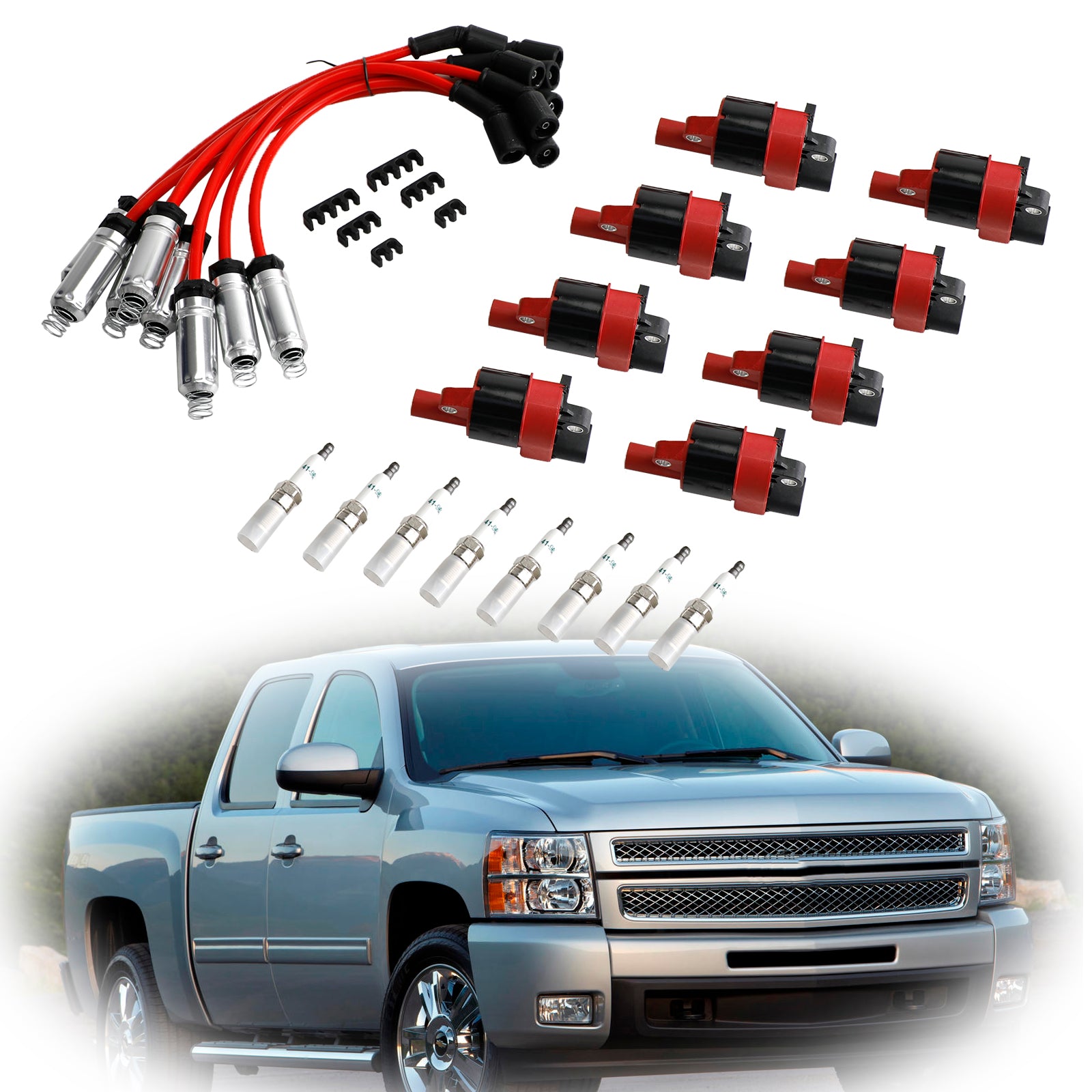 2008-2010 Hummer H3 8x Bobine + Bougie + Draad UF414