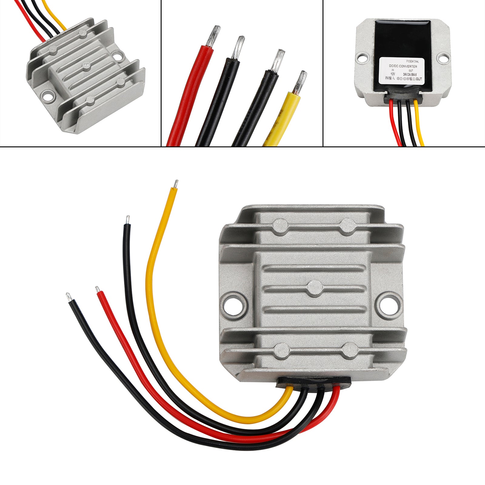 Waterdichte DC 12V naar 24V 2A 48W Step-Up voedingsconverterregelaar