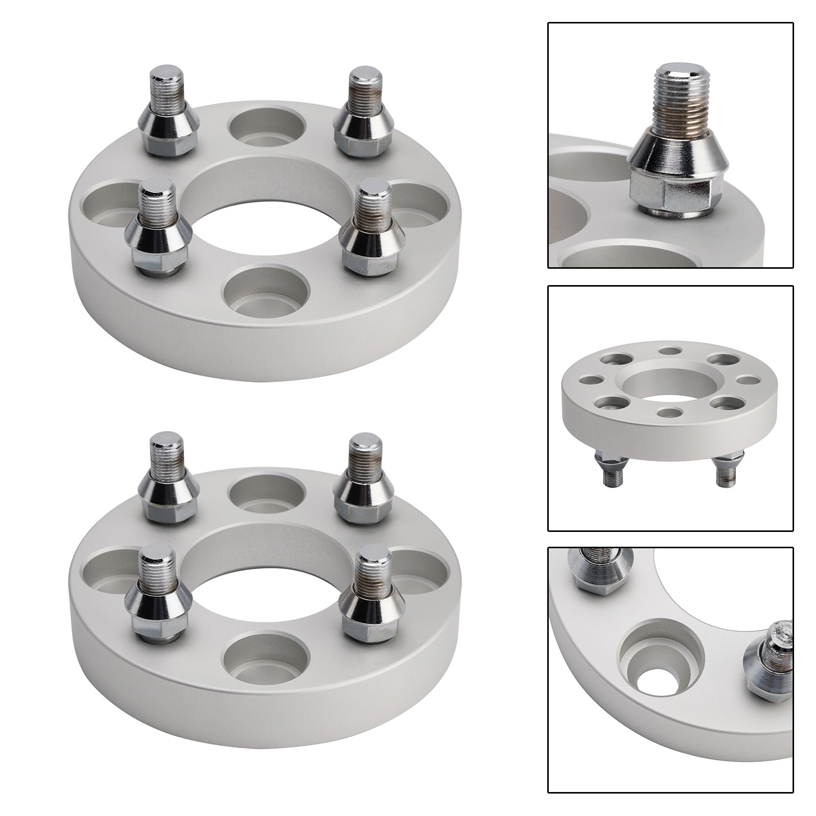 1" Kit d'entretoises de roue, câbles et écrous de roue argentés pour voiturettes de golf Yamaha, Club Car et Ezgo