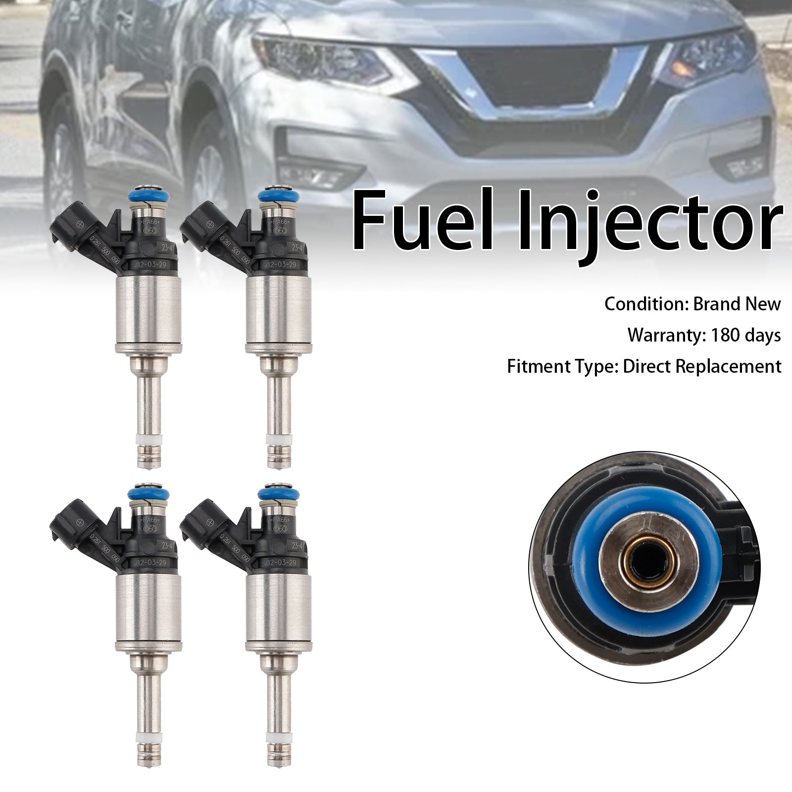 2017-2019 Nissan Rogue 2.0L 4st bränsleinsprutare 0261500090 16600-1VA0A