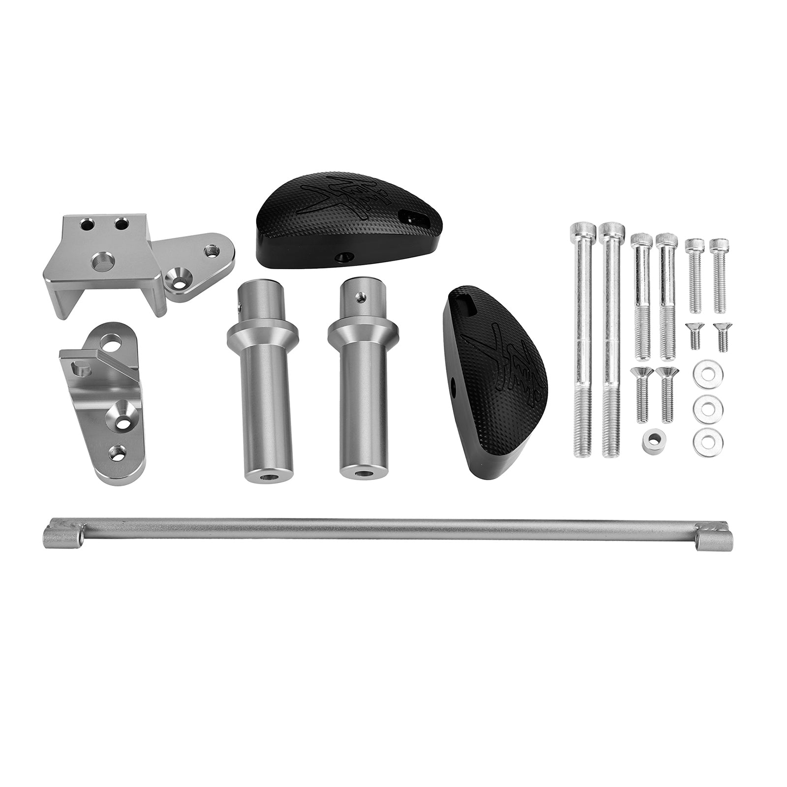 Statormotorreglage CNC Protector Pad Silver för Suzuki GSXR1300 Hayabusa 08-20