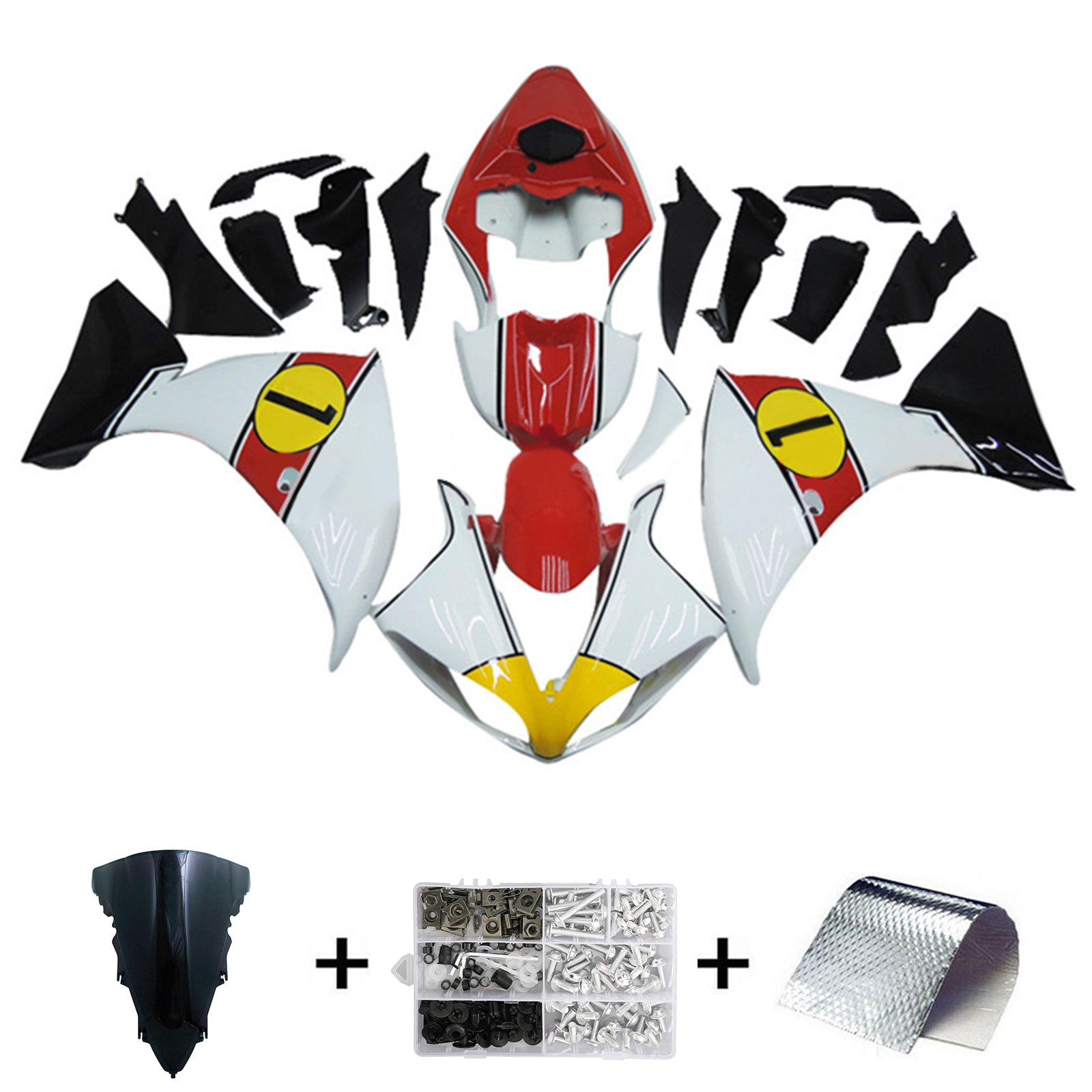 2012-2014 YAMAHA YZF-R1 injektionsmässa kit karosseriplast ABS
