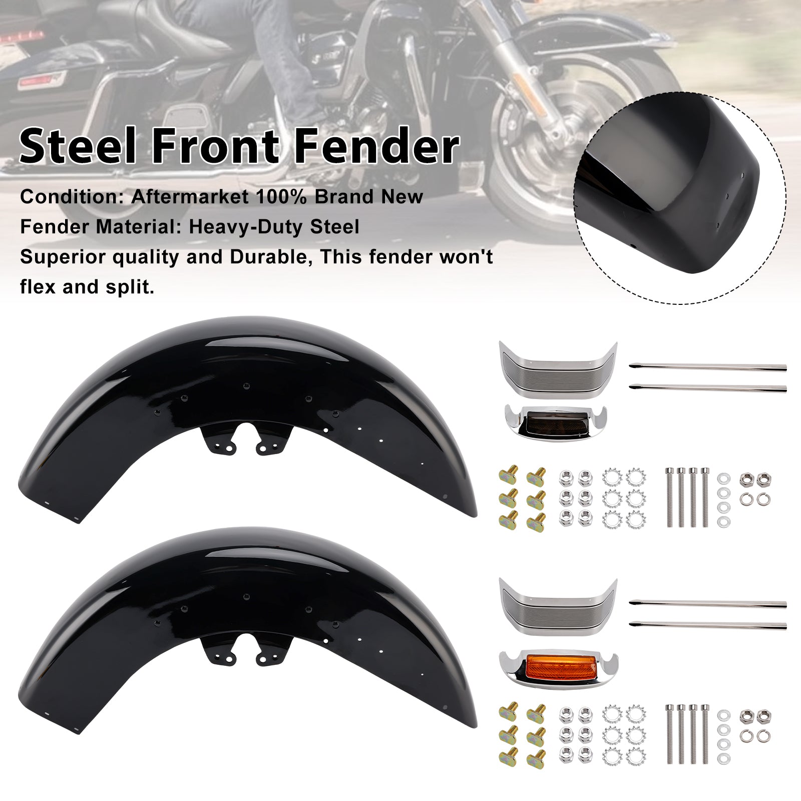 Guardabarros delantero de acero Ultra Limited Touring Electra Glide 2014-2024