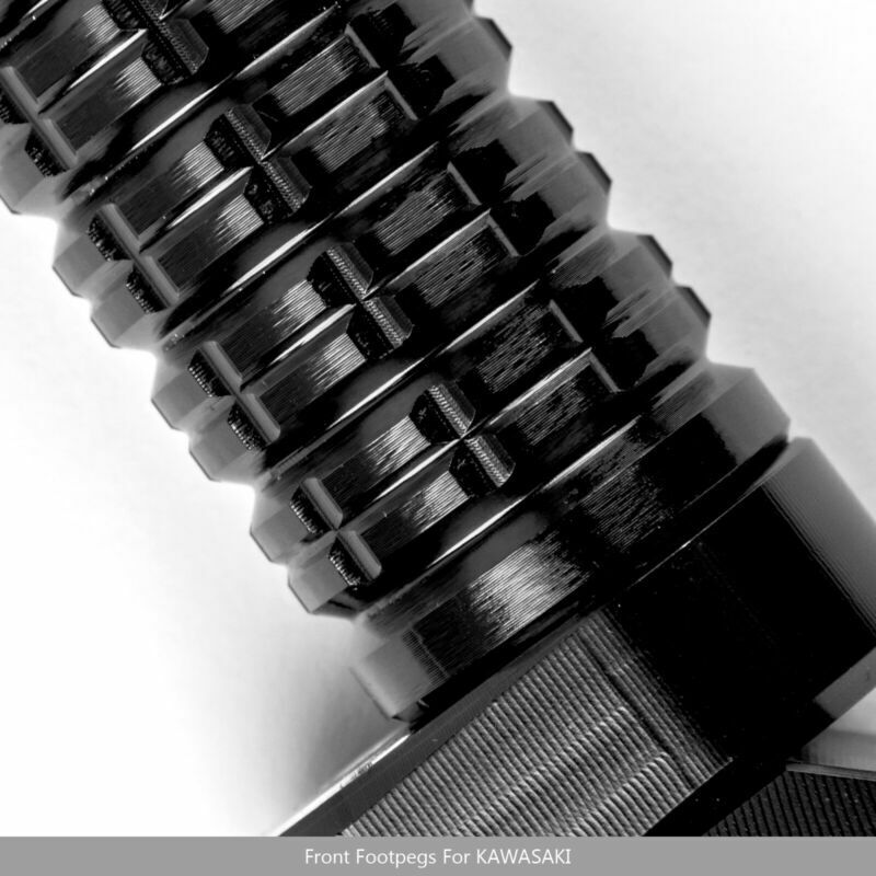 400 CNC KAWASAKI 300 FOOTPEGS 650 NINJA FRED R 250 1000 R BLAK GB FOOTRESTS
