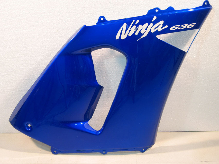 2005-2006 Kawasaki ZX6R 636 Amotopart stroomlijnkappen blauw zwart Ninja Racing douanekuip