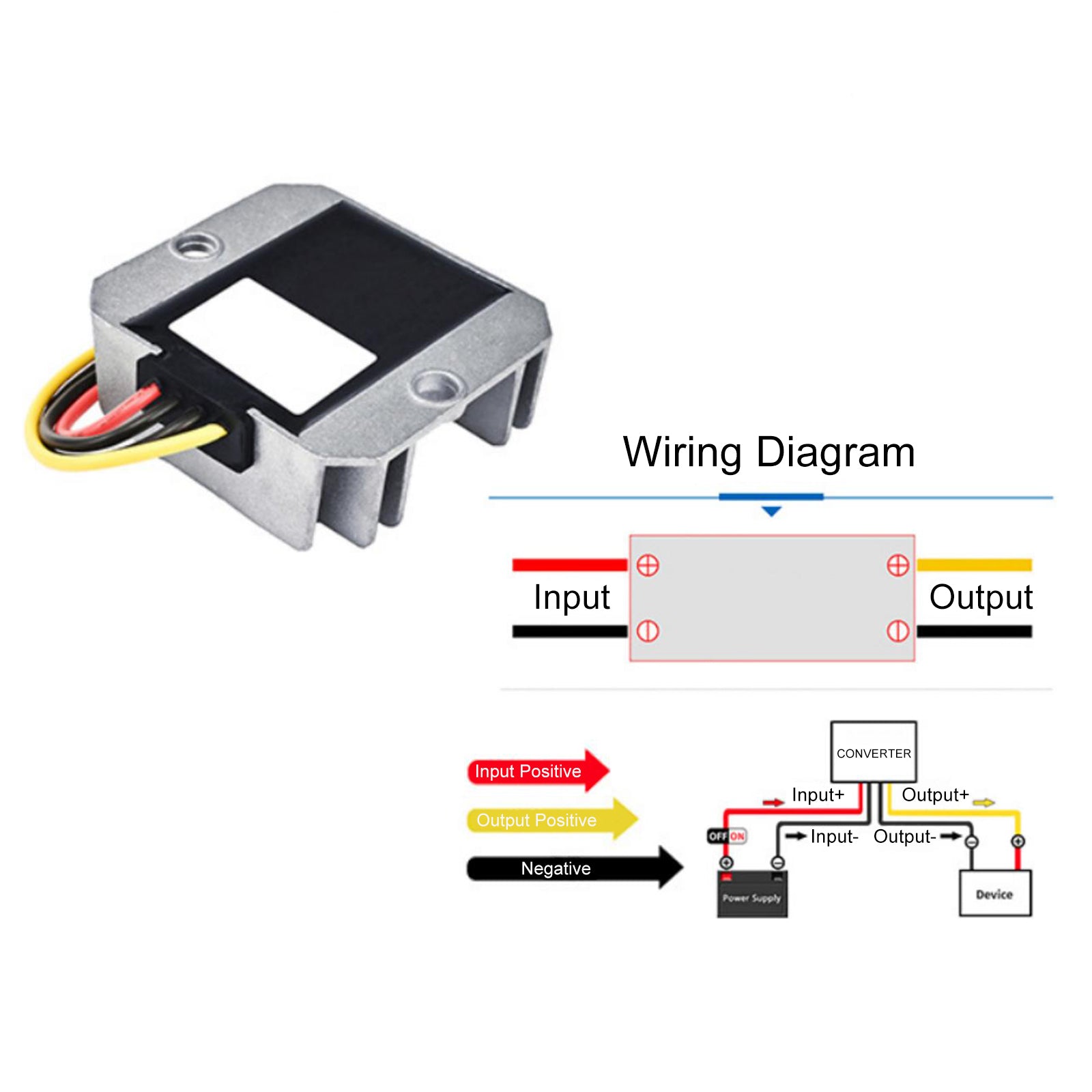 Waterdichte DC 12V naar 24V 2A 48W Step-Up voedingsconverterregelaar