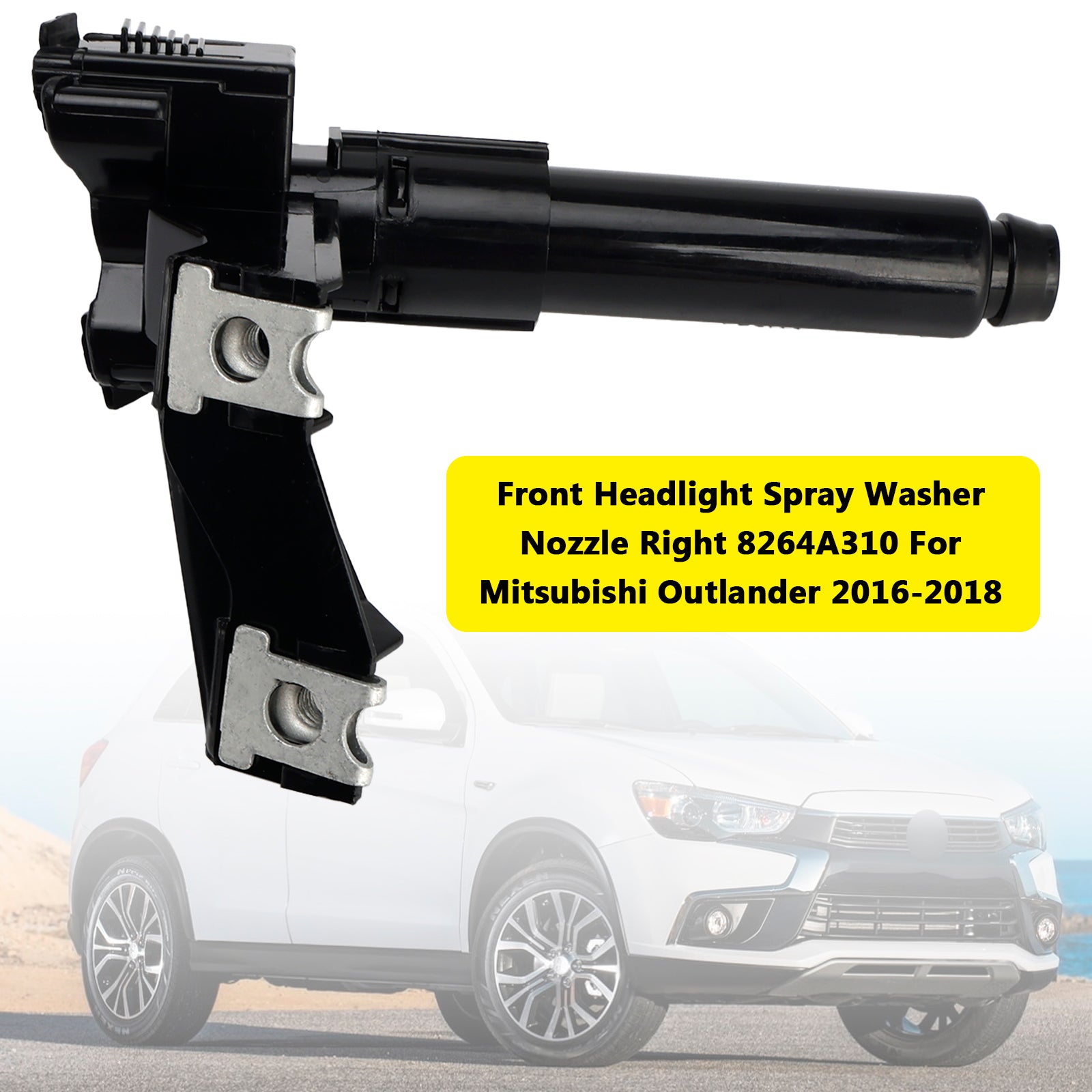 2016-2018 Mitsubishi Outlander Front Headlight Spray Washer Nozzle Right 8264A310