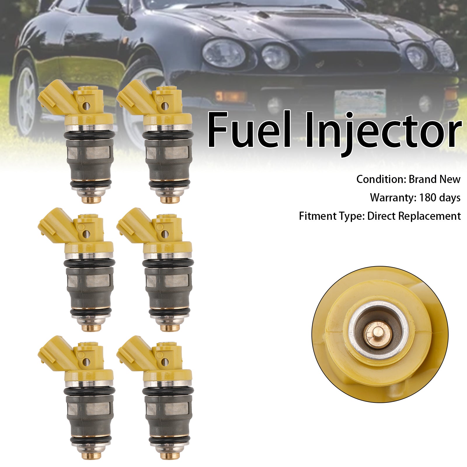 6pcs injecteur de carburant 1001-87091 Fit Denso 650cc Fit Toyota Supra JZA80 2JZGTE 2JZ