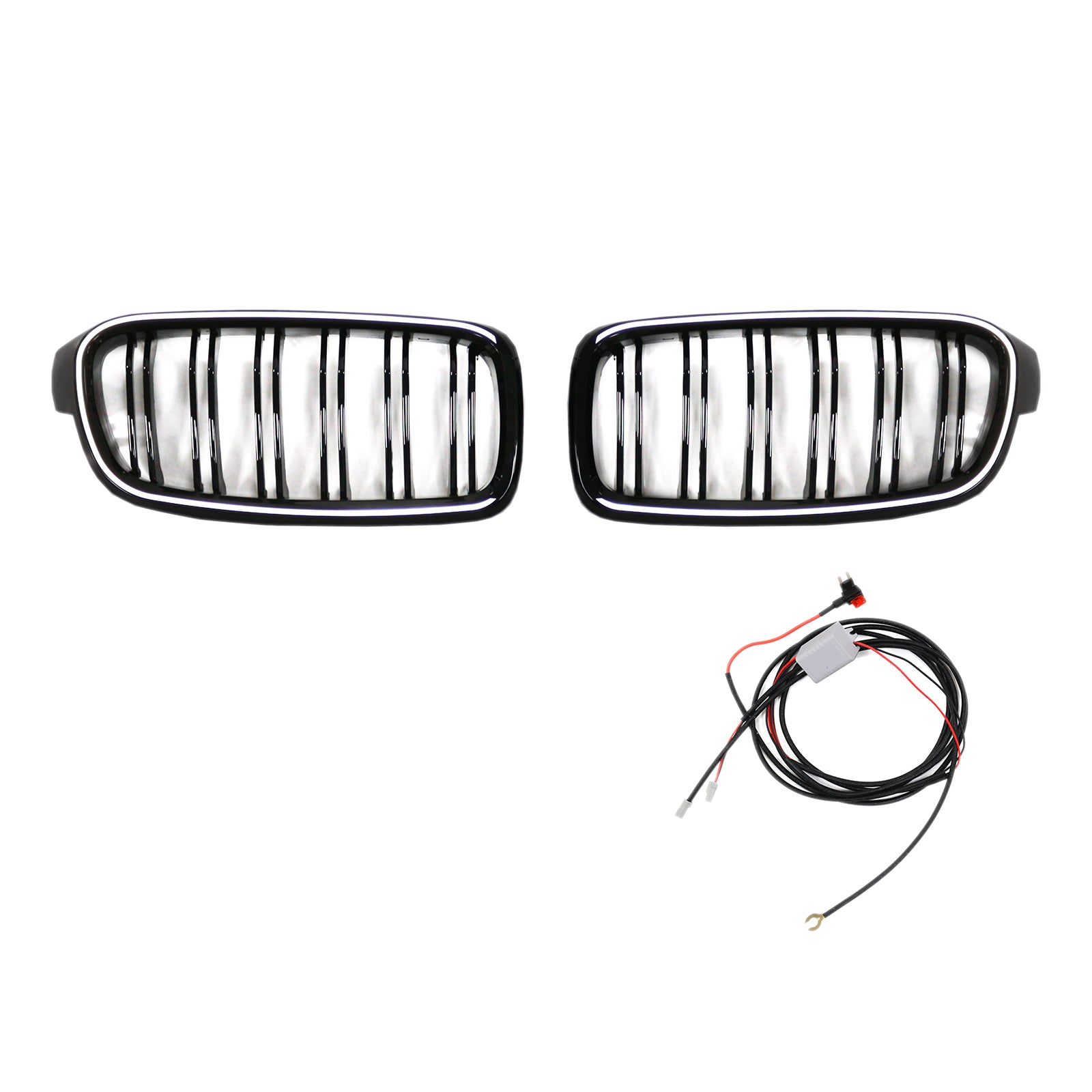 Parrilla frontal tipo riñón de doble listón para BMW Serie 3 F30 Sedan 2012-2019