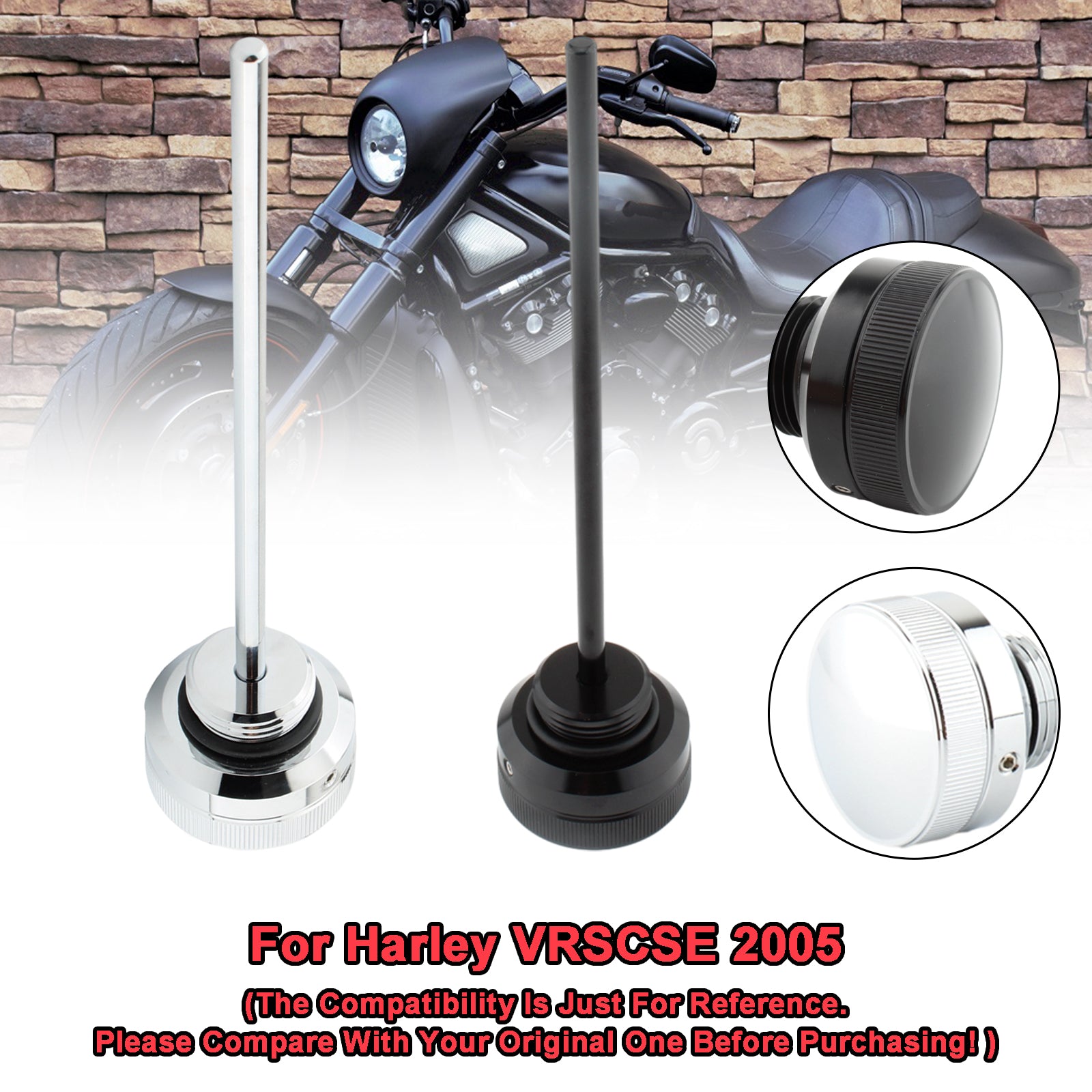 Tapón de tapa de tanque de varilla medidora de aceite, compatible con VRSCA VRSCB VRSCD VRSCSE VRSCAW