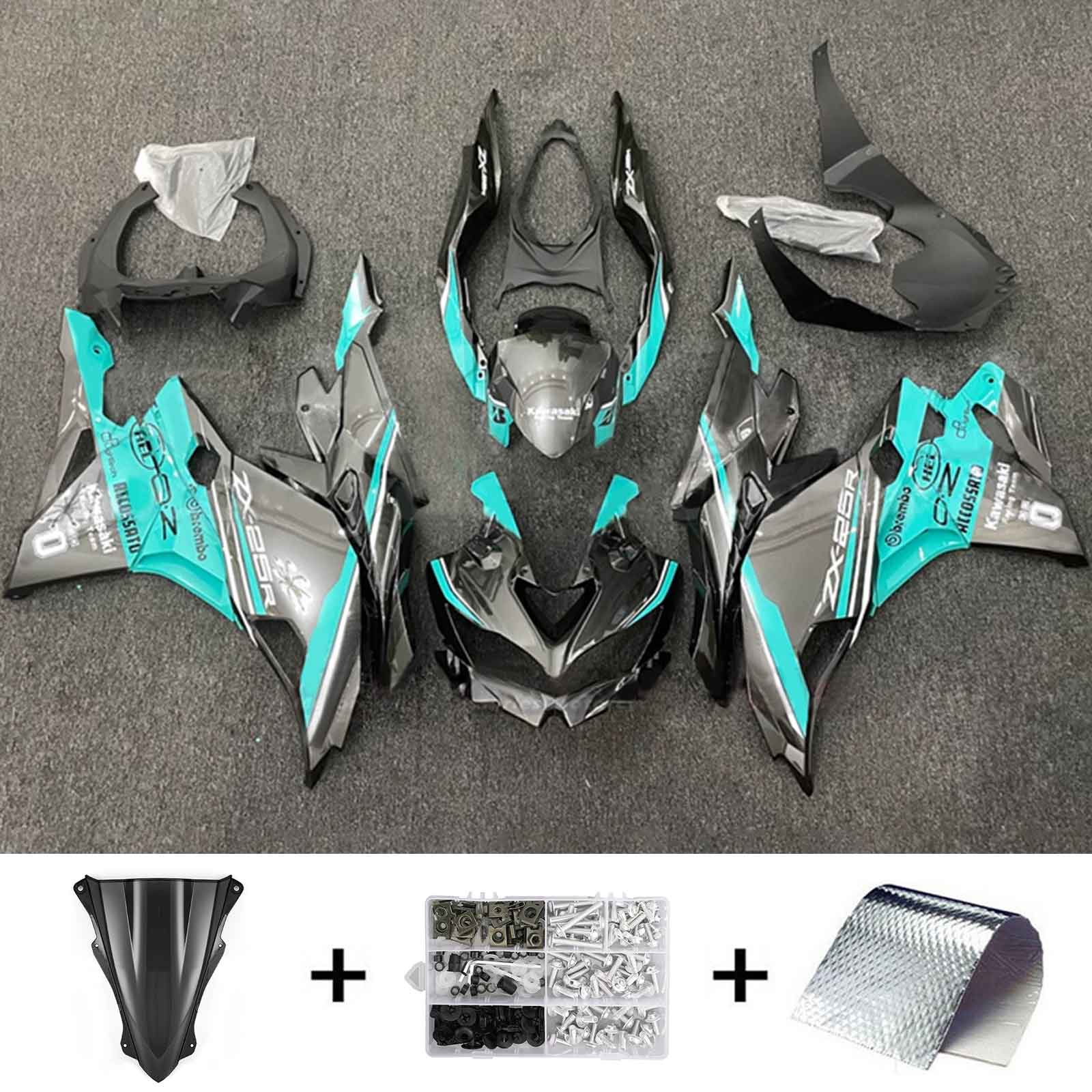 2019-2025 Kawasaki Ninja ZX-25R Amotopart Injection Fairing Kit Bodywork ABS #104