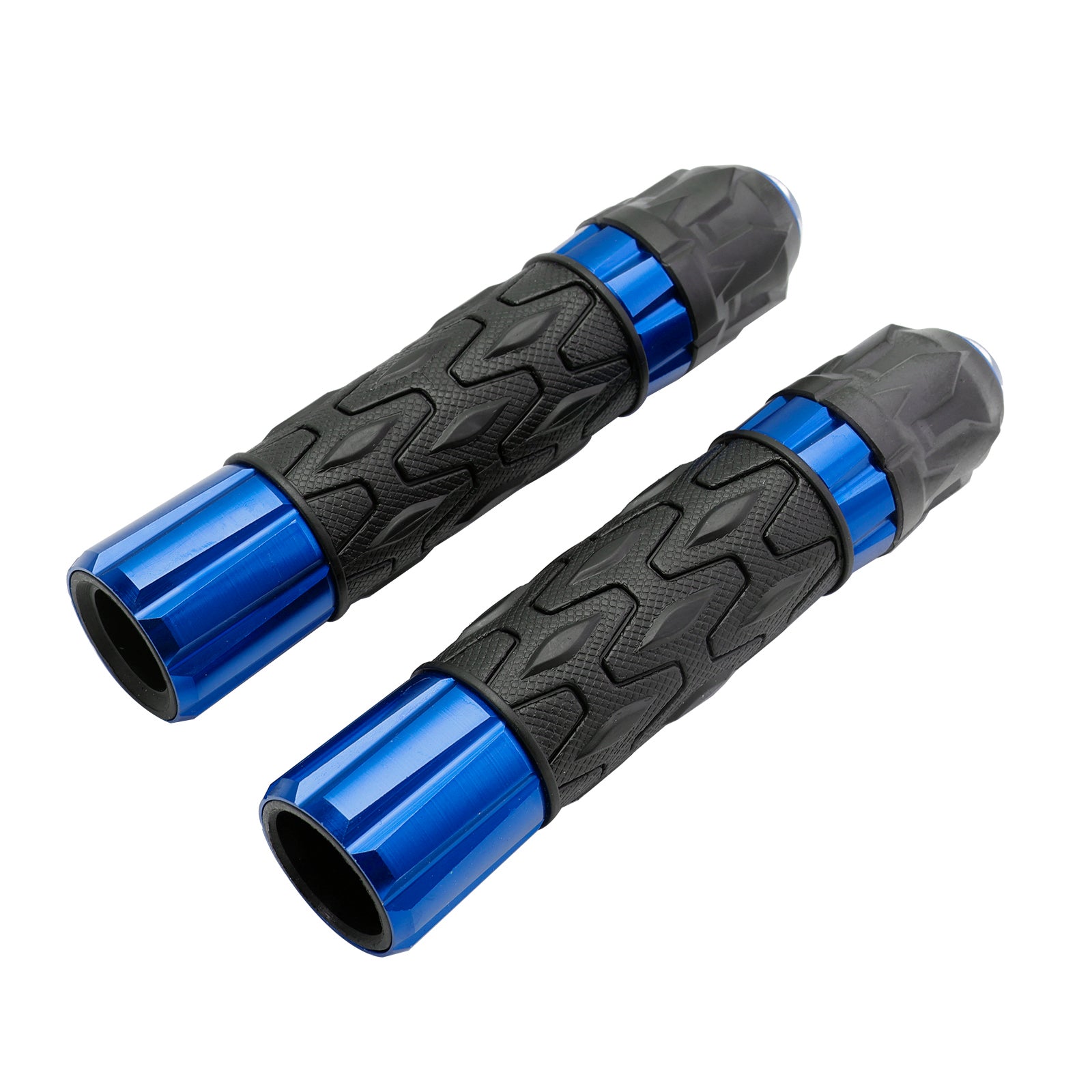 7/8"/22mm Motorfiets Stuur Handgrepen CNC Universeel Rood Voor Motorfietsen Zilver