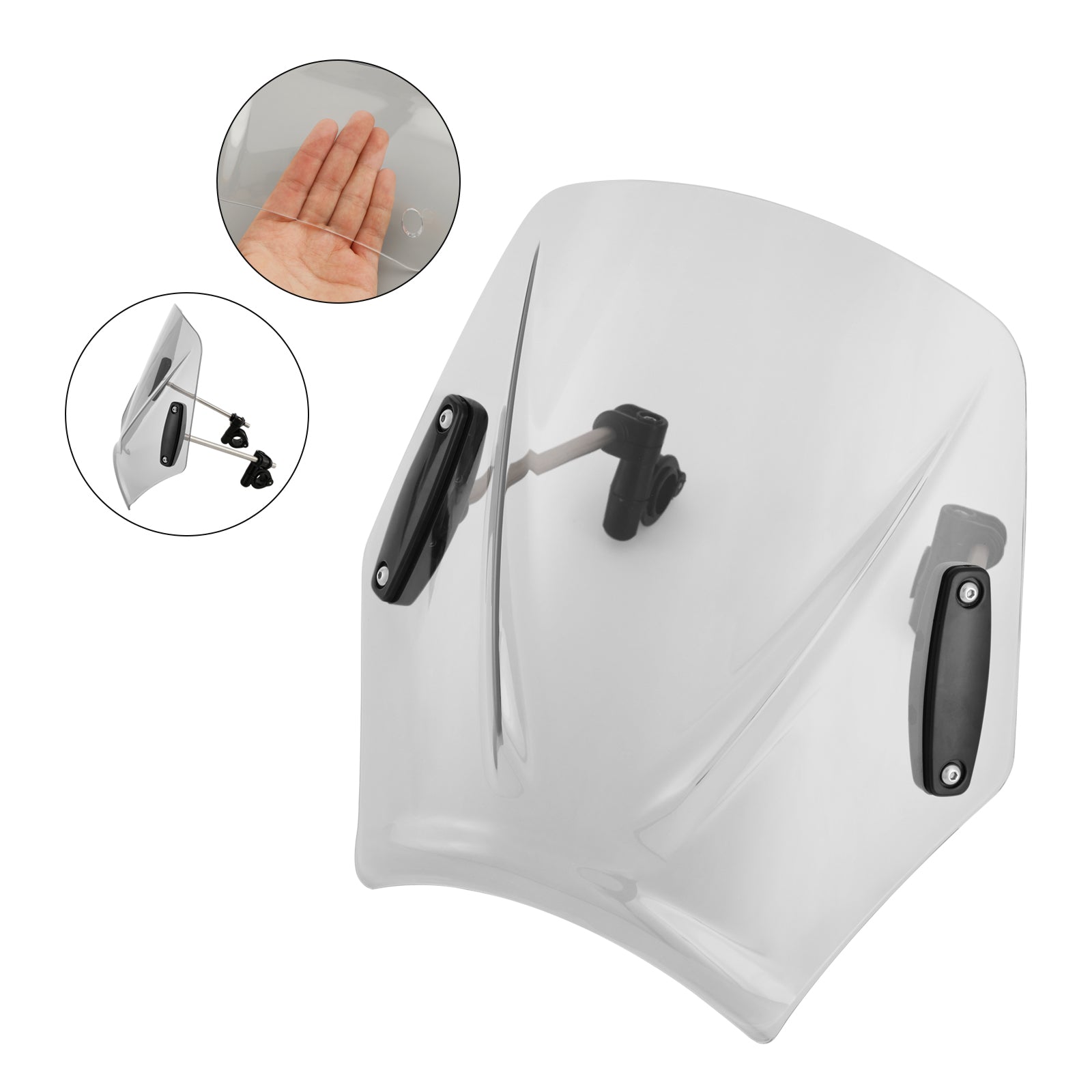 Motorfiets met 22mm/7/8" stuur Windscherm Windscherm Universeel