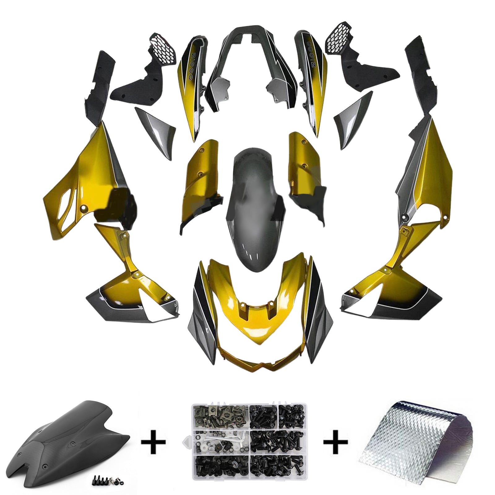 2010-2013 KAWASAKI Z1000 injektionsmässa kit Bodywork Plastic ABS